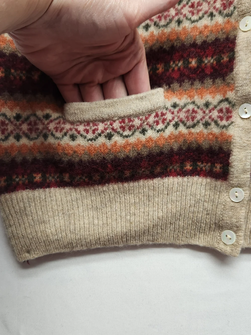⭐Vintage Eddie Bauer Girls Large  Fair Isle Lambswool Sweater Vest